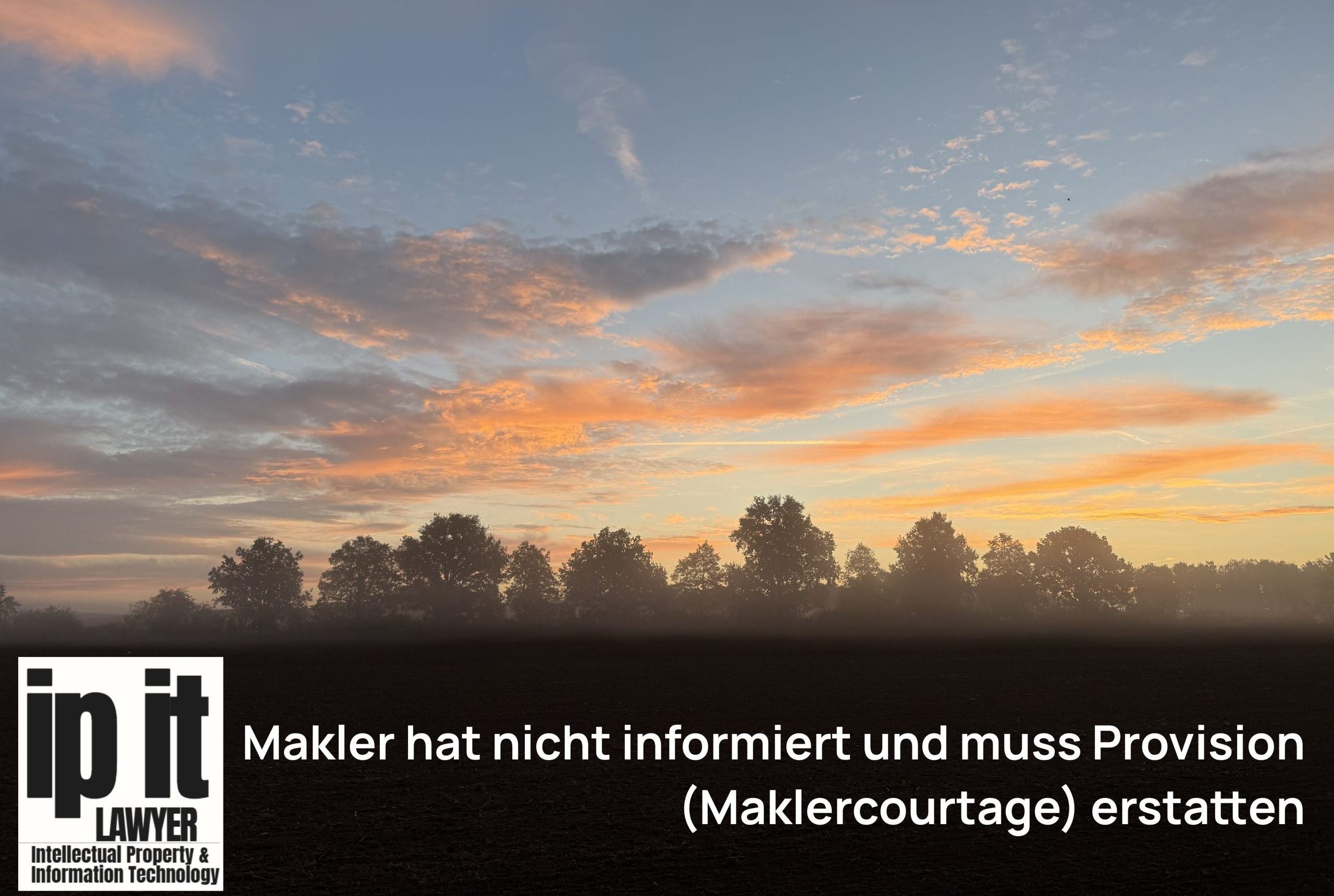 Makler hat nicht informiert und muss Provision (Maklercourtage) zurückerstatten